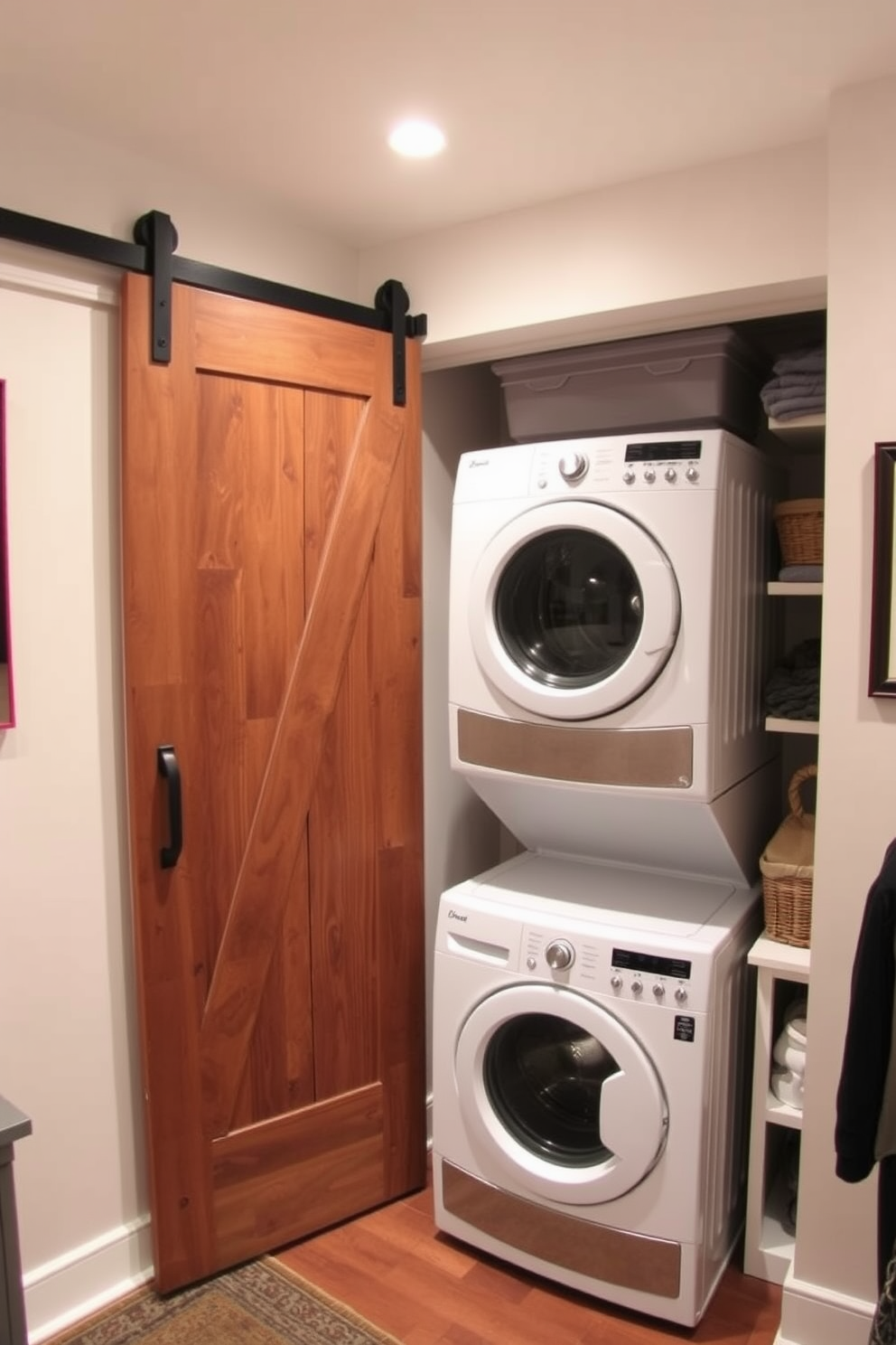 Laundry Room With Stacked Washer Dryer Design Ideas 19