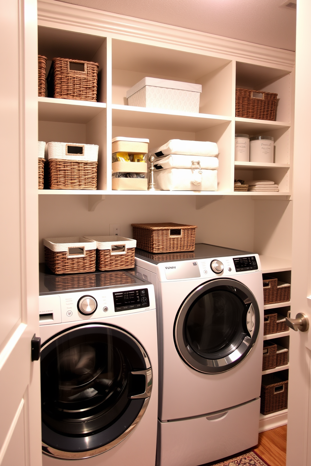 Laundry Room With Stacked Washer Dryer Design Ideas 2