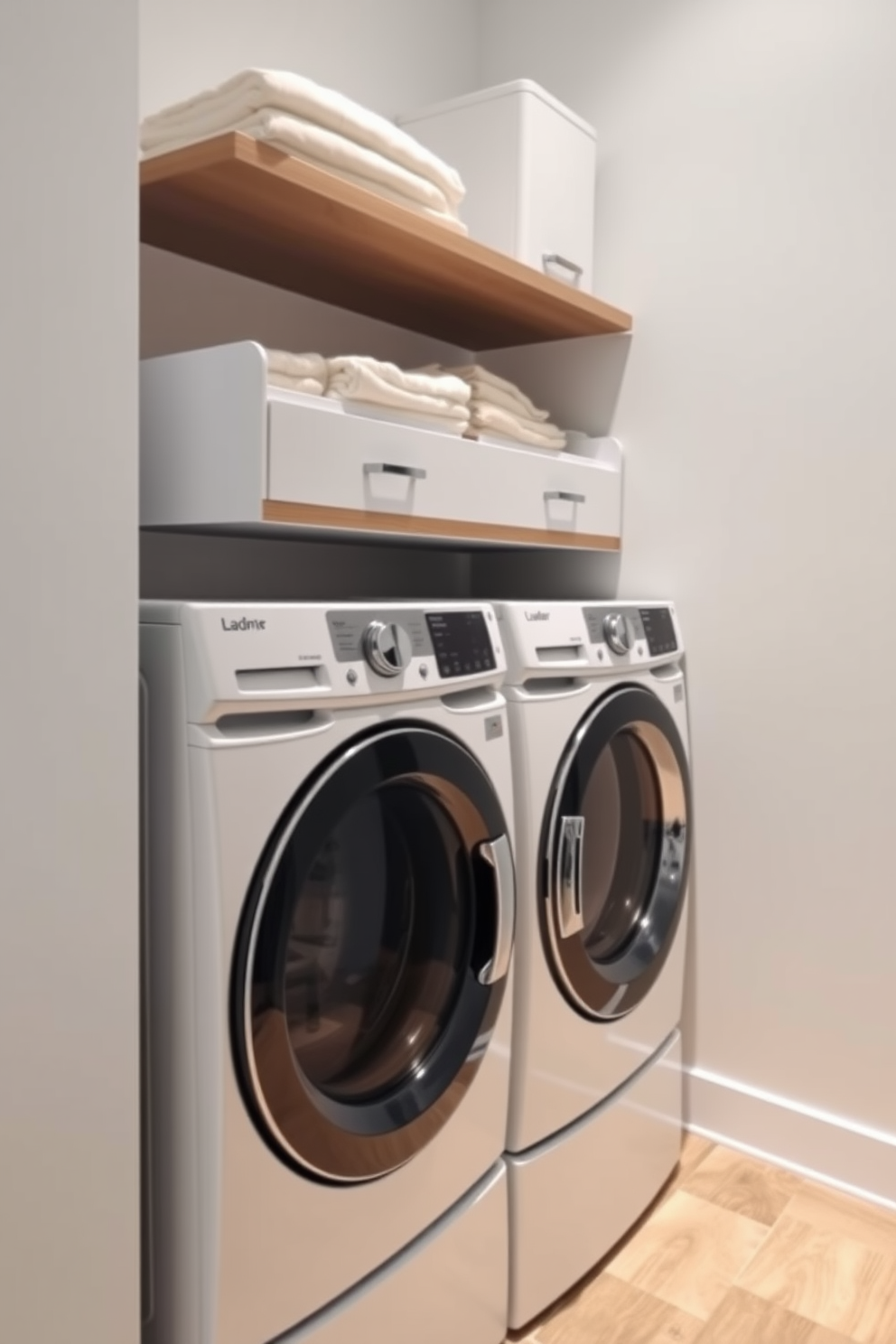 Laundry Room With Stacked Washer Dryer Design Ideas 3