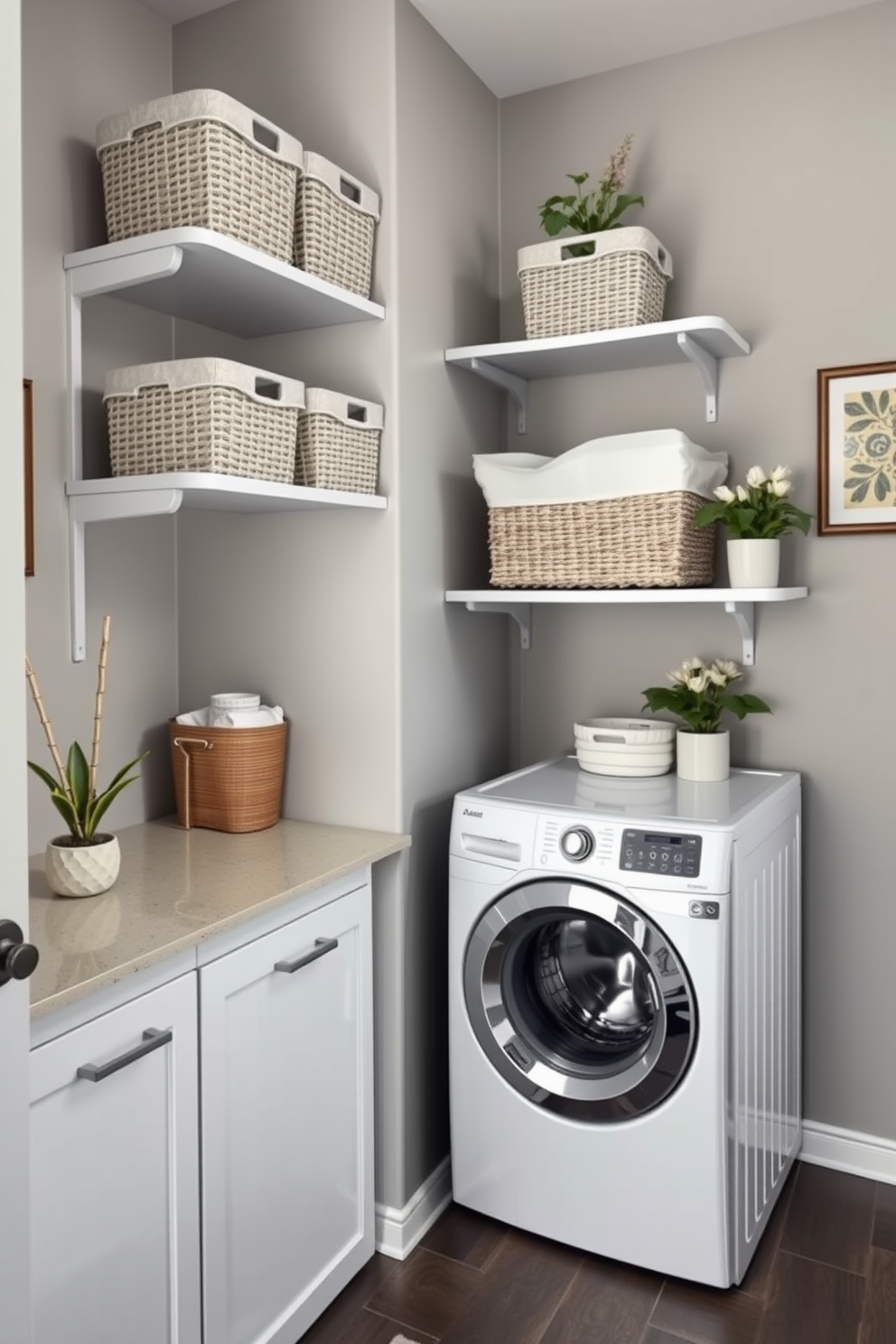 Laundry Room With Stacked Washer Dryer Design Ideas 4