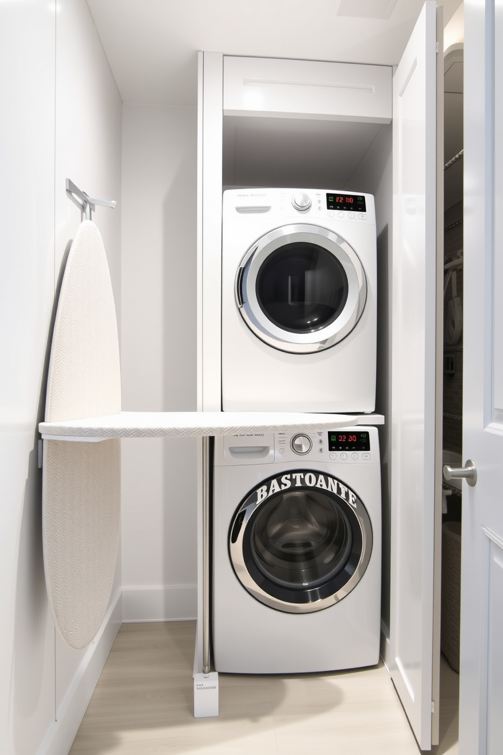 Laundry Room With Stacked Washer Dryer Design Ideas 5