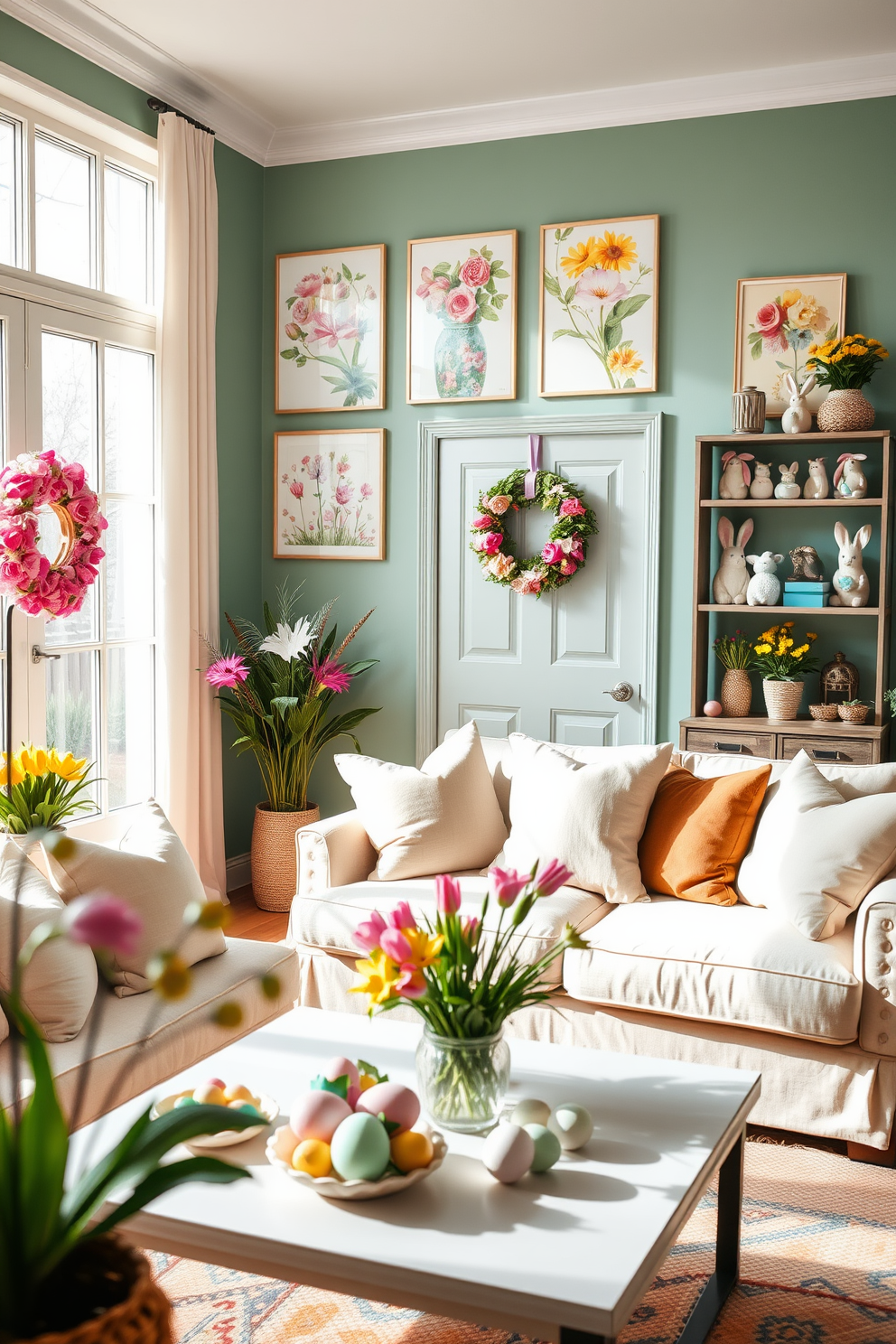 Living Room Easter Decorating Ideas 9