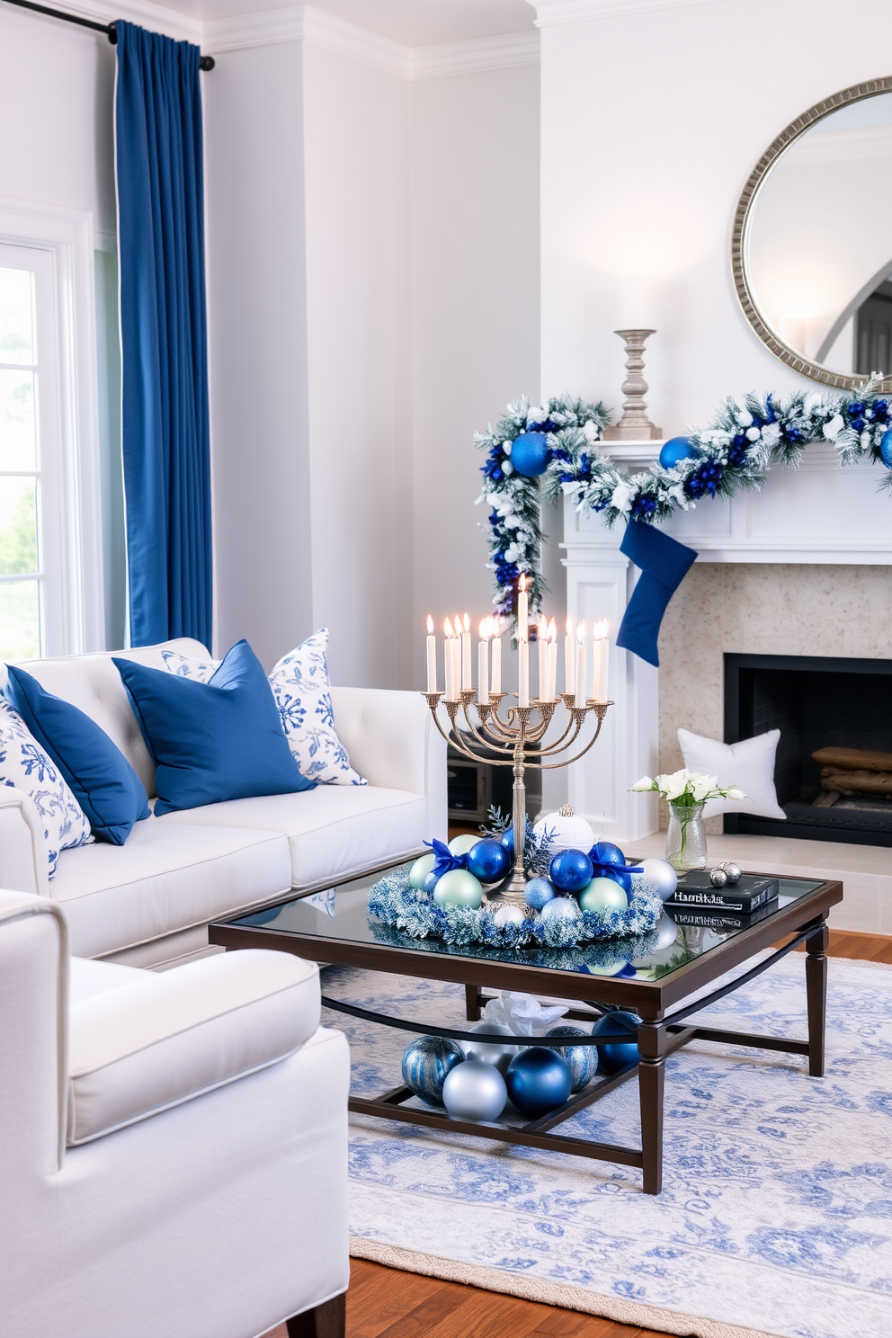 Living Room Hanukkah Decorating Ideas 1