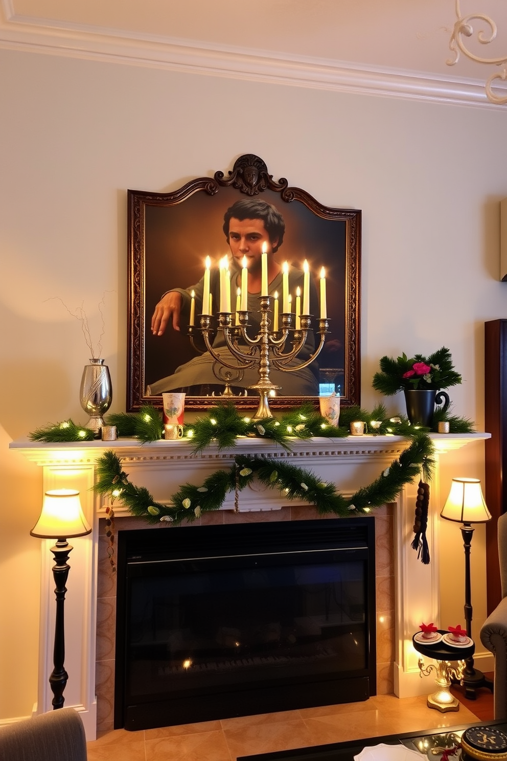 Living Room Hanukkah Decorating Ideas 11