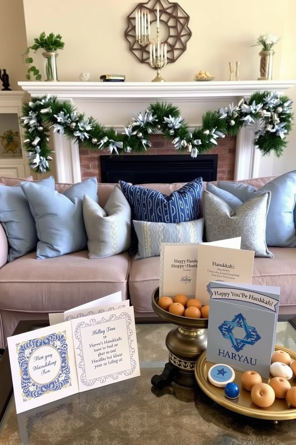 Living Room Hanukkah Decorating Ideas 13