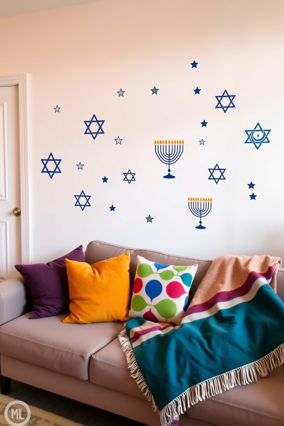 Living Room Hanukkah Decorating Ideas 16