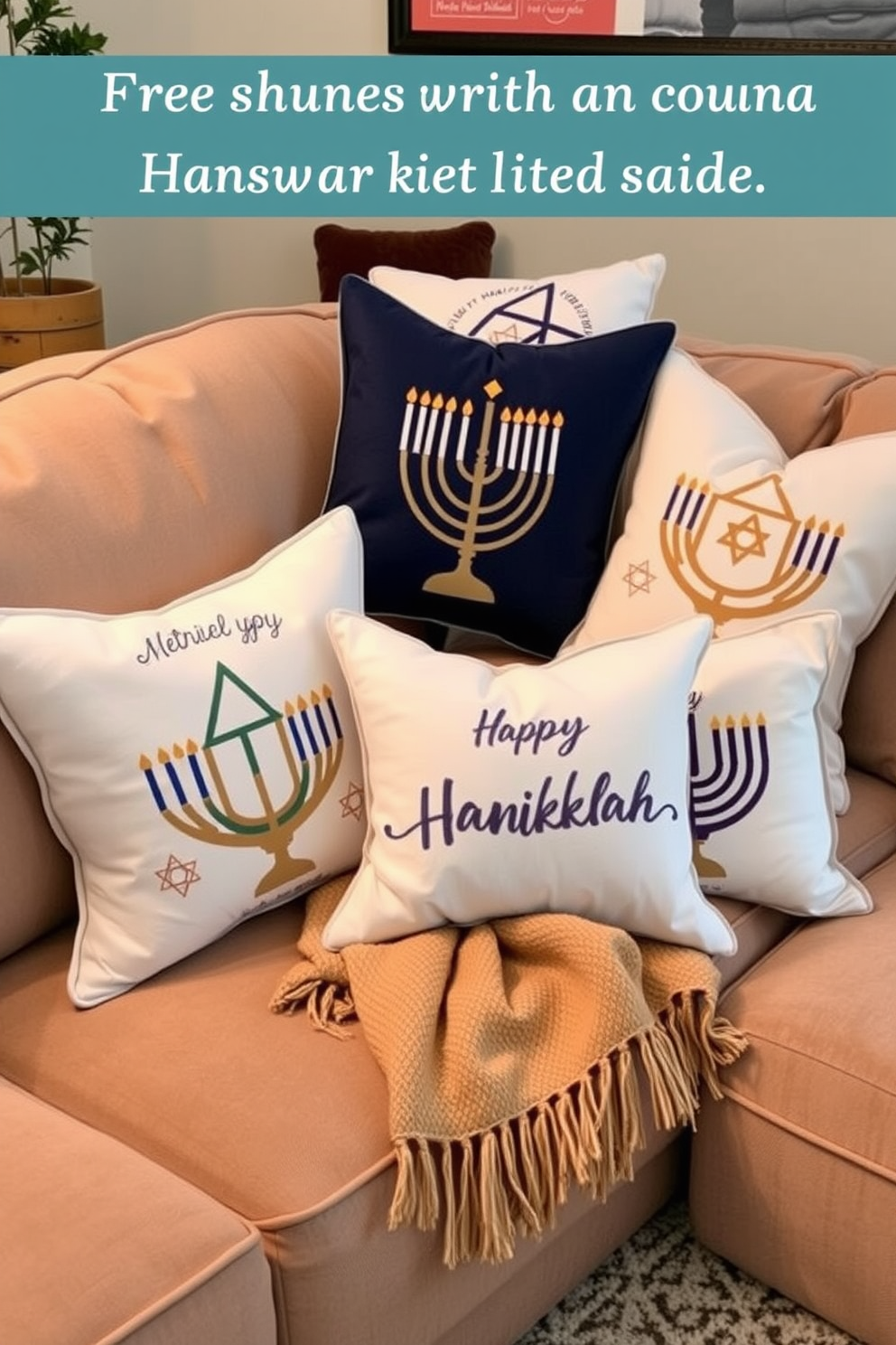 Living Room Hanukkah Decorating Ideas 17