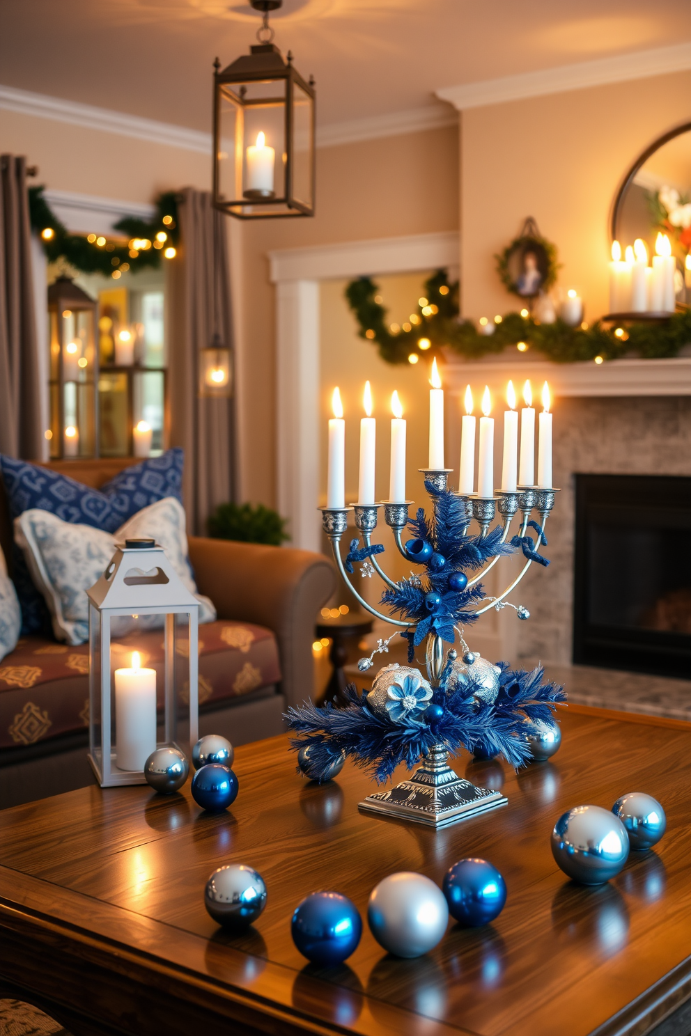 Living Room Hanukkah Decorating Ideas 19