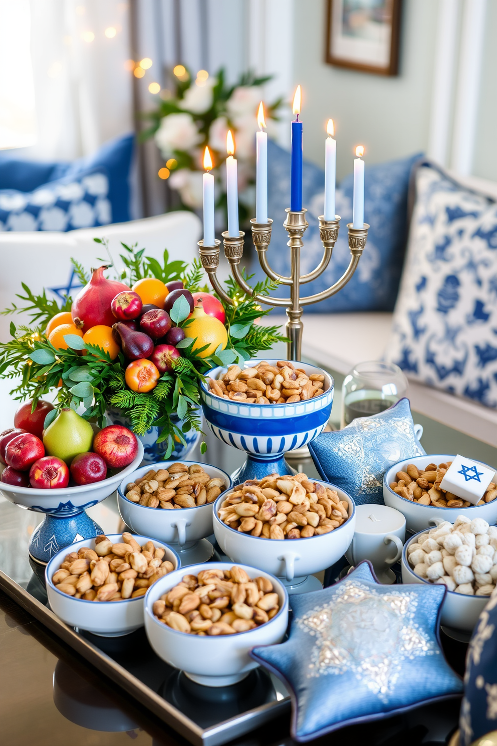 Living Room Hanukkah Decorating Ideas 22