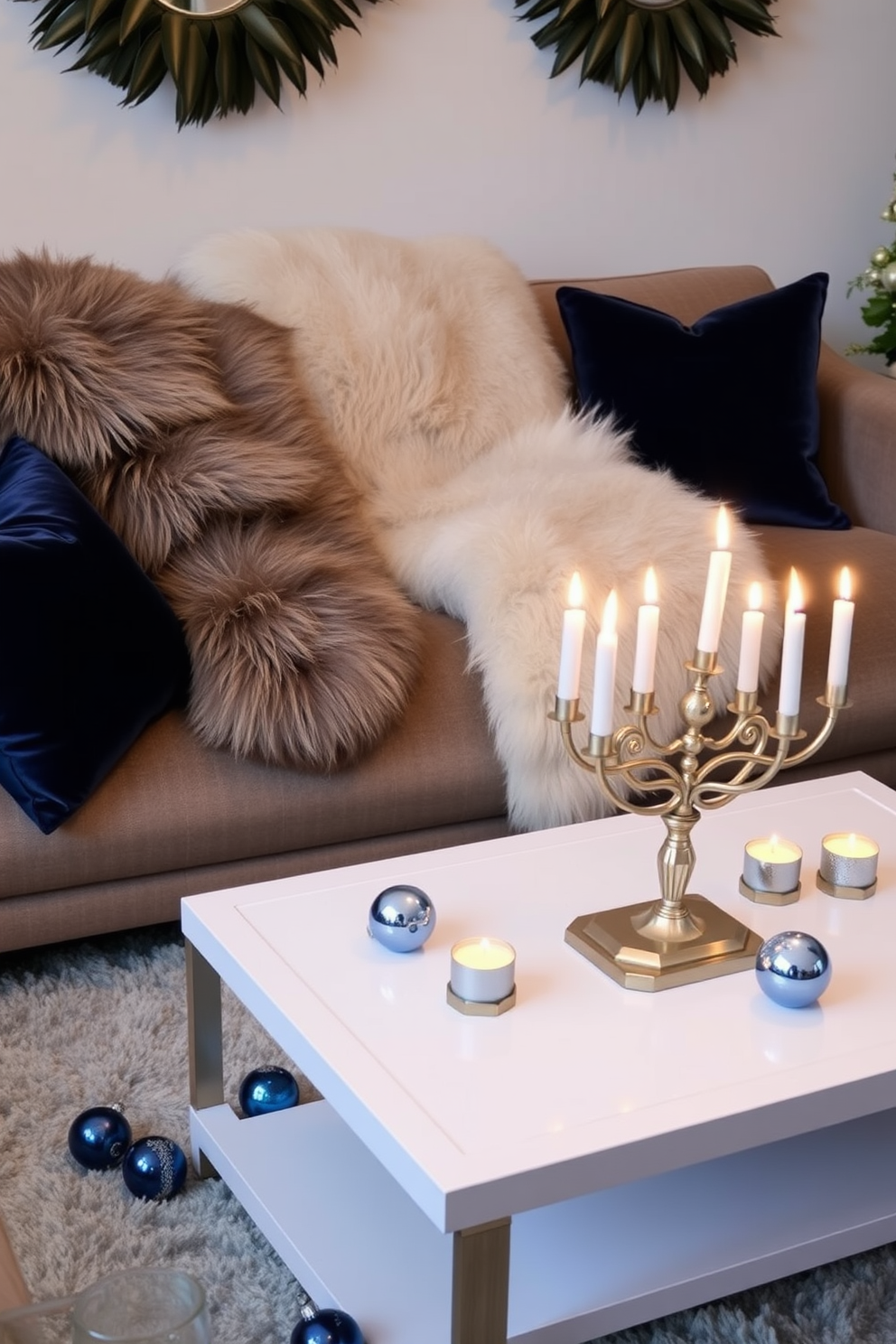 Living Room Hanukkah Decorating Ideas 23