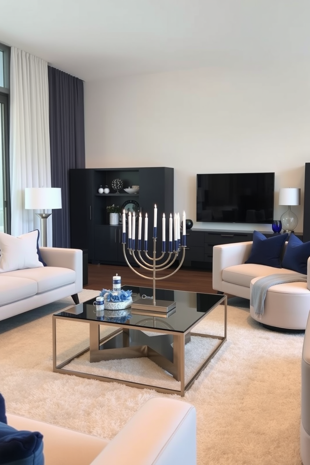 Living Room Hanukkah Decorating Ideas 24