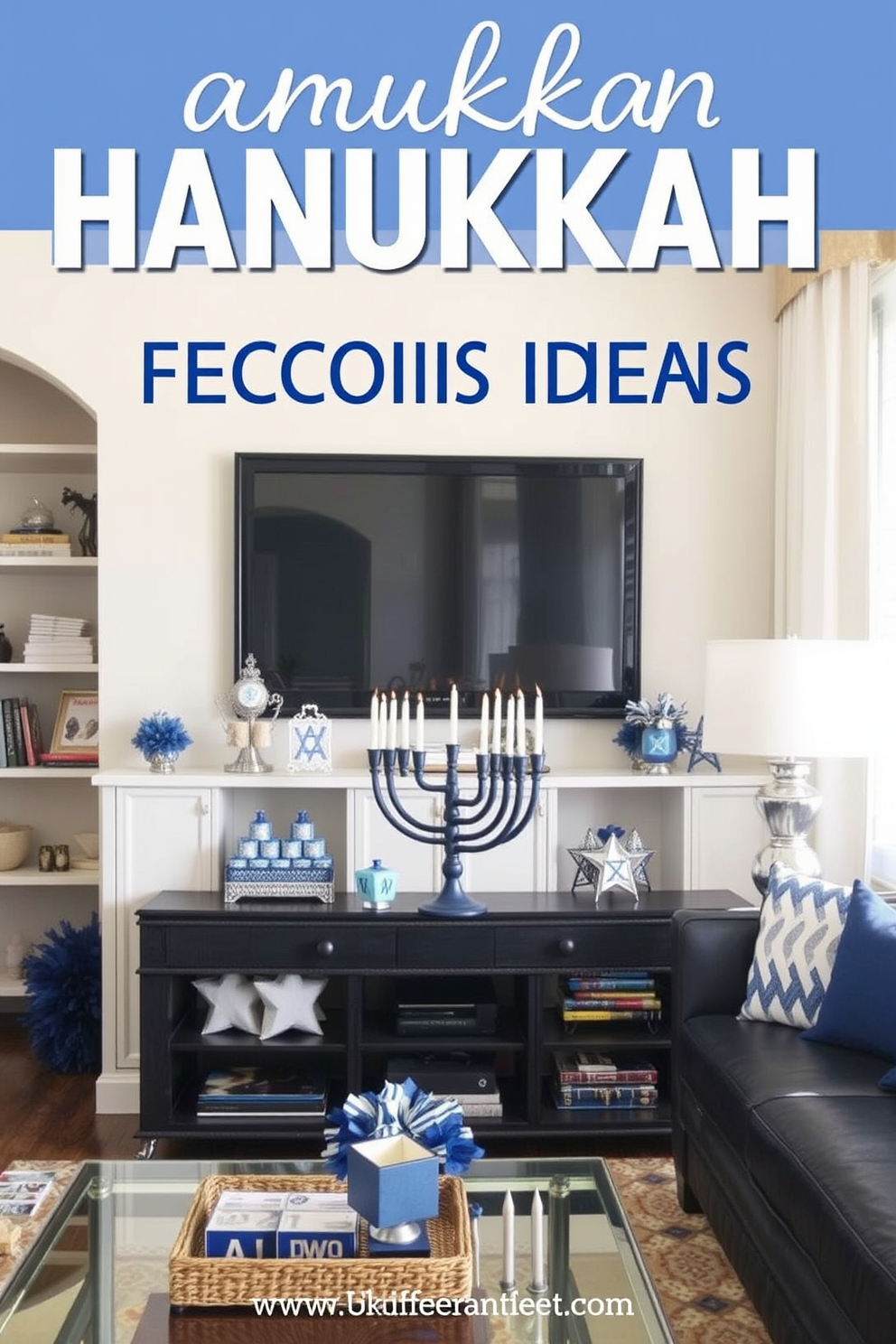 Living Room Hanukkah Decorating Ideas 25