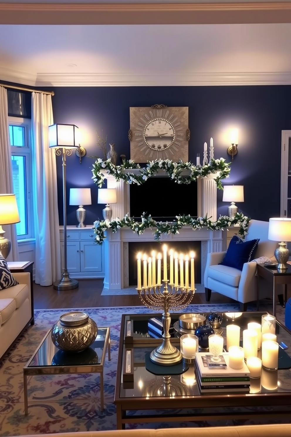 Living Room Hanukkah Decorating Ideas 29