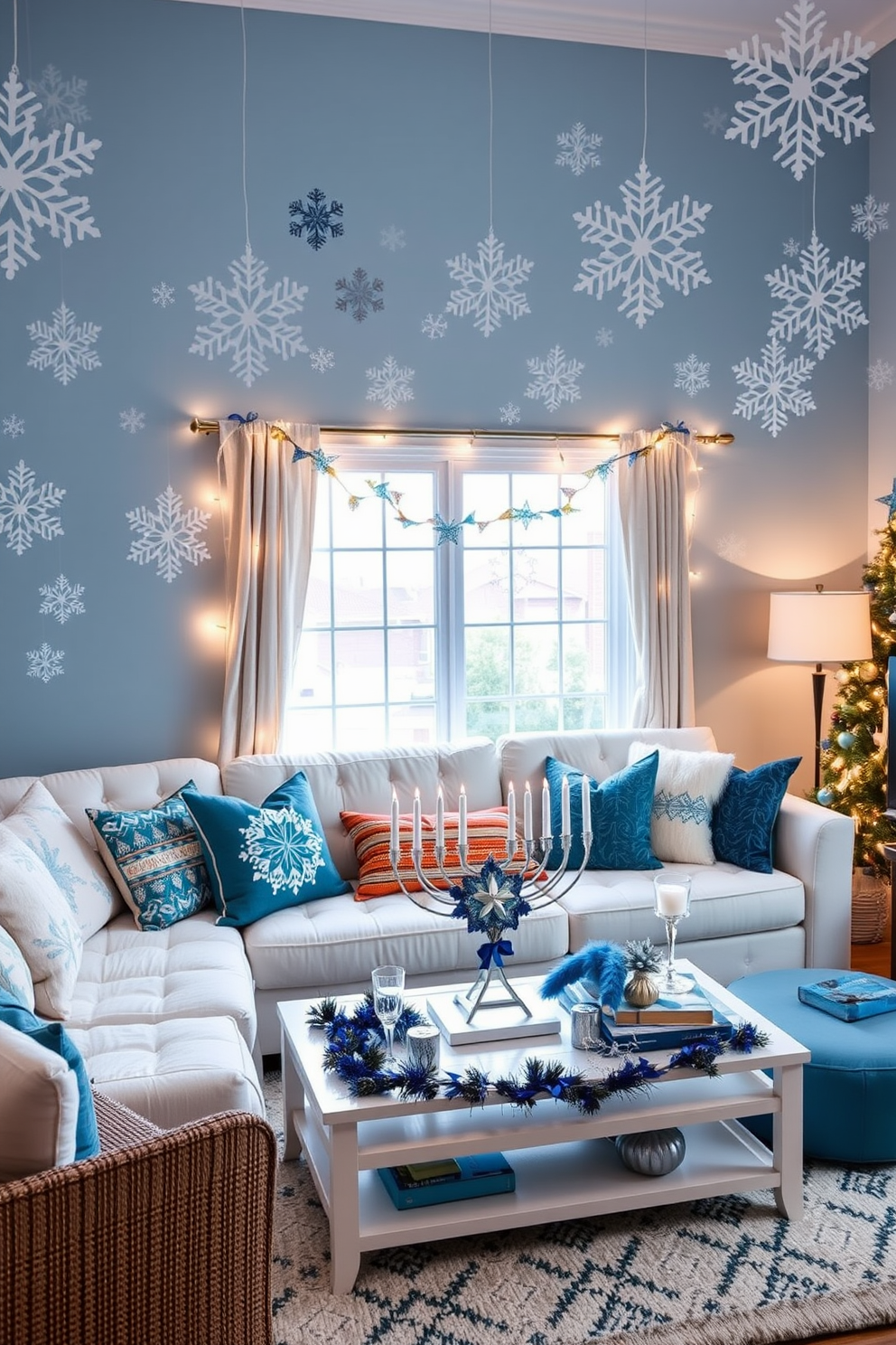 Living Room Hanukkah Decorating Ideas 9