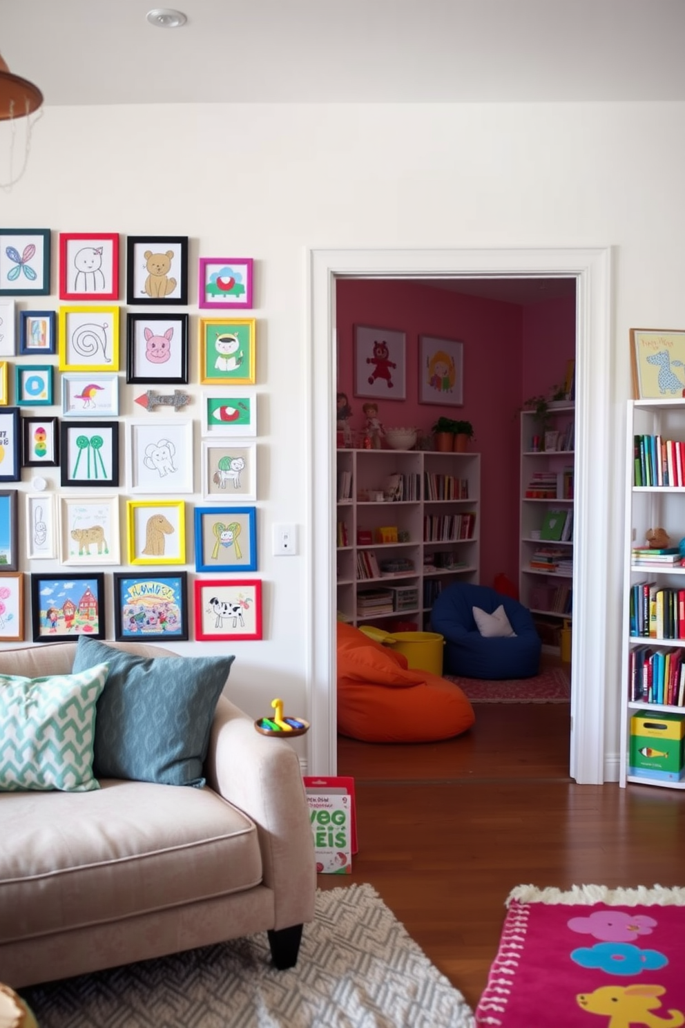 Living Room Playroom Design Ideas 13