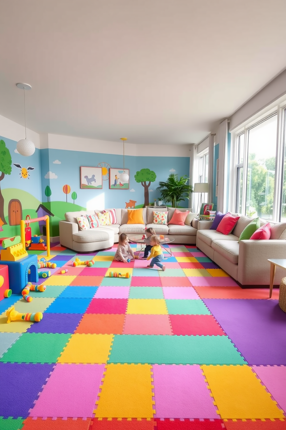 Living Room Playroom Design Ideas 4