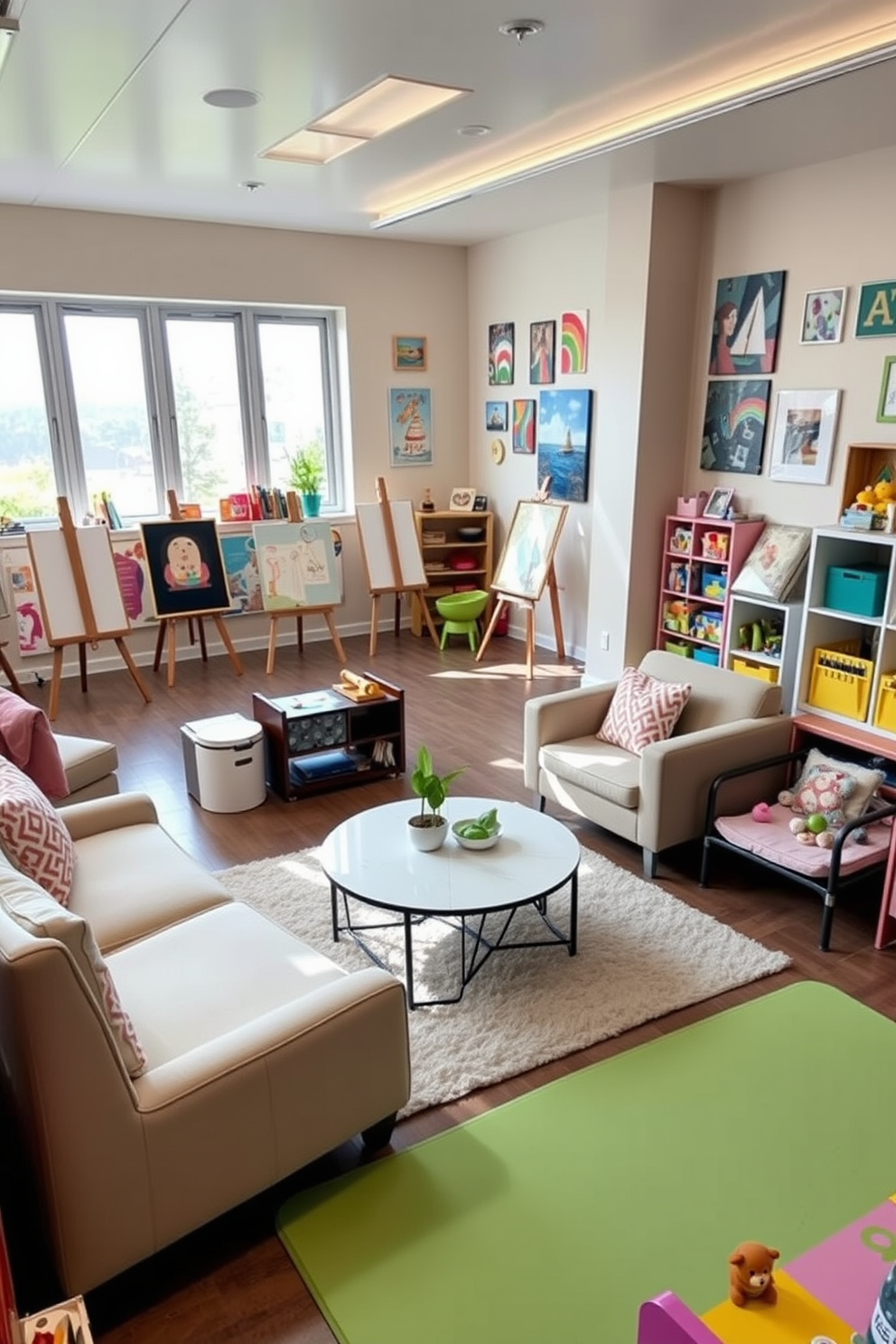 Living Room Playroom Design Ideas 7