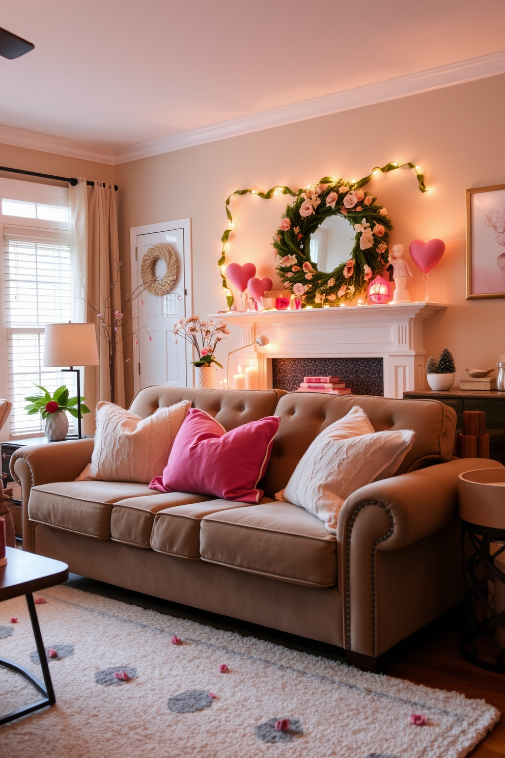 Living Room Valentines Day Decorating Ideas 1