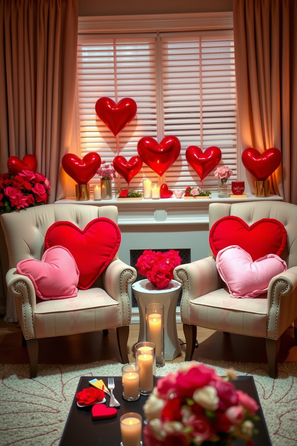 Living Room Valentines Day Decorating Ideas 11