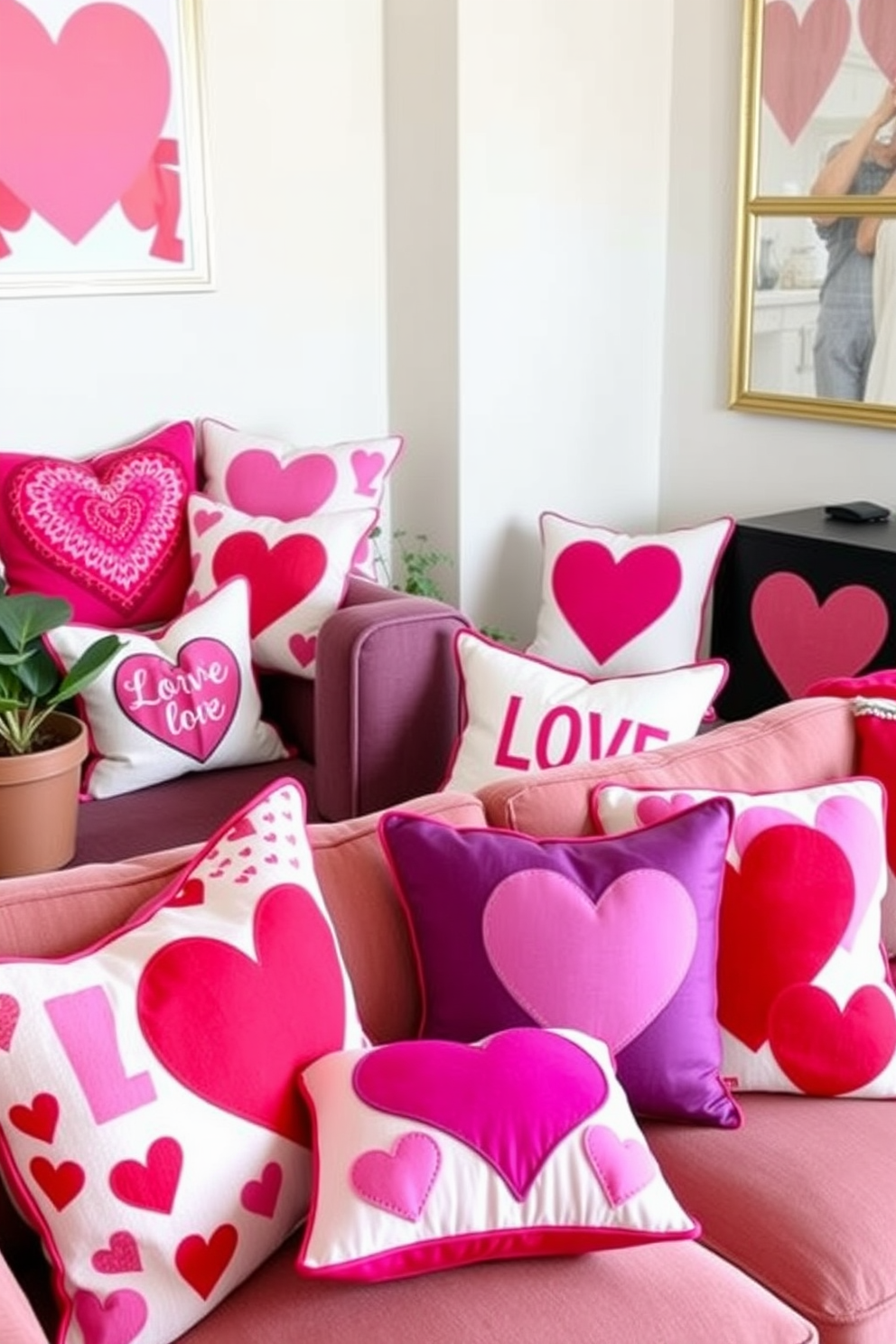 Living Room Valentines Day Decorating Ideas 23