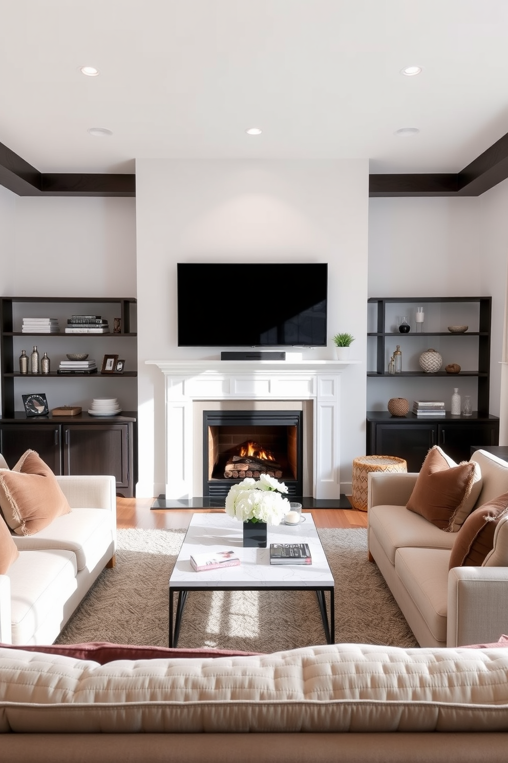 Living Room With Fireplace And Tv Design Ideas 10