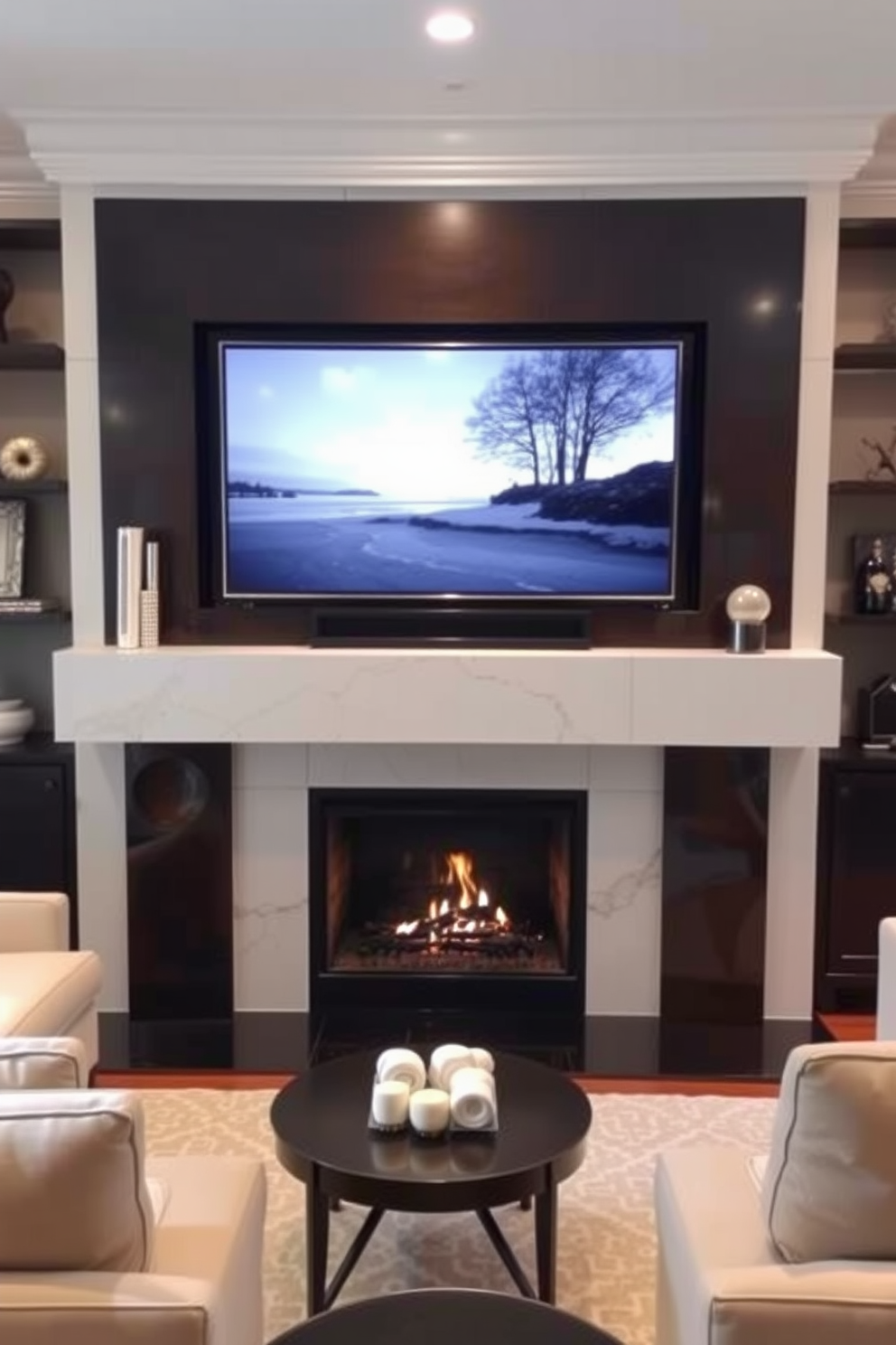 Living Room With Fireplace And Tv Design Ideas 20