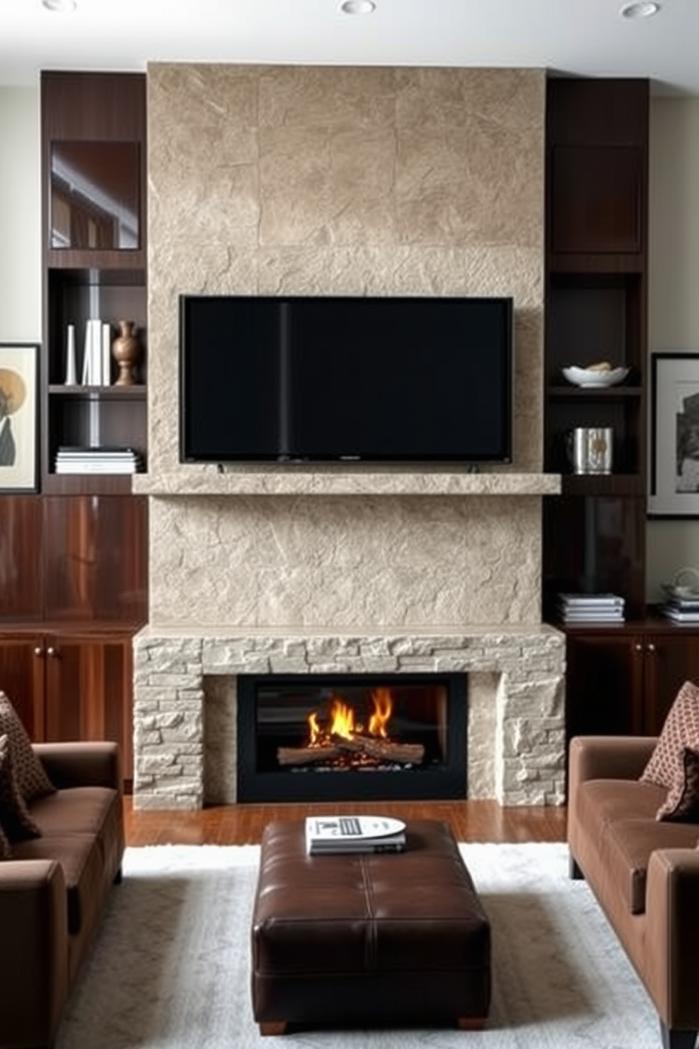 Living Room With Fireplace And Tv Design Ideas 25