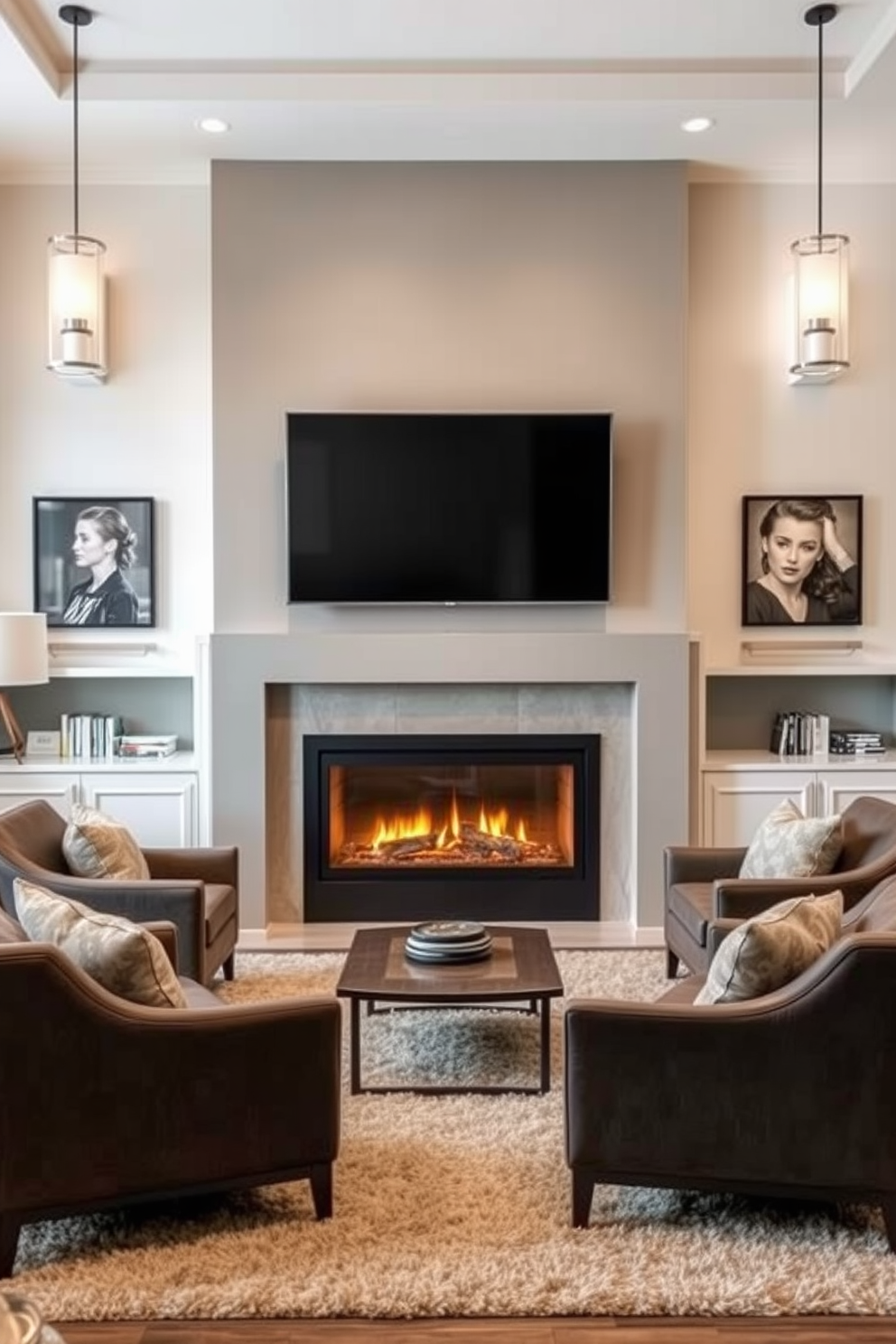 Living Room With Fireplace And Tv Design Ideas 29