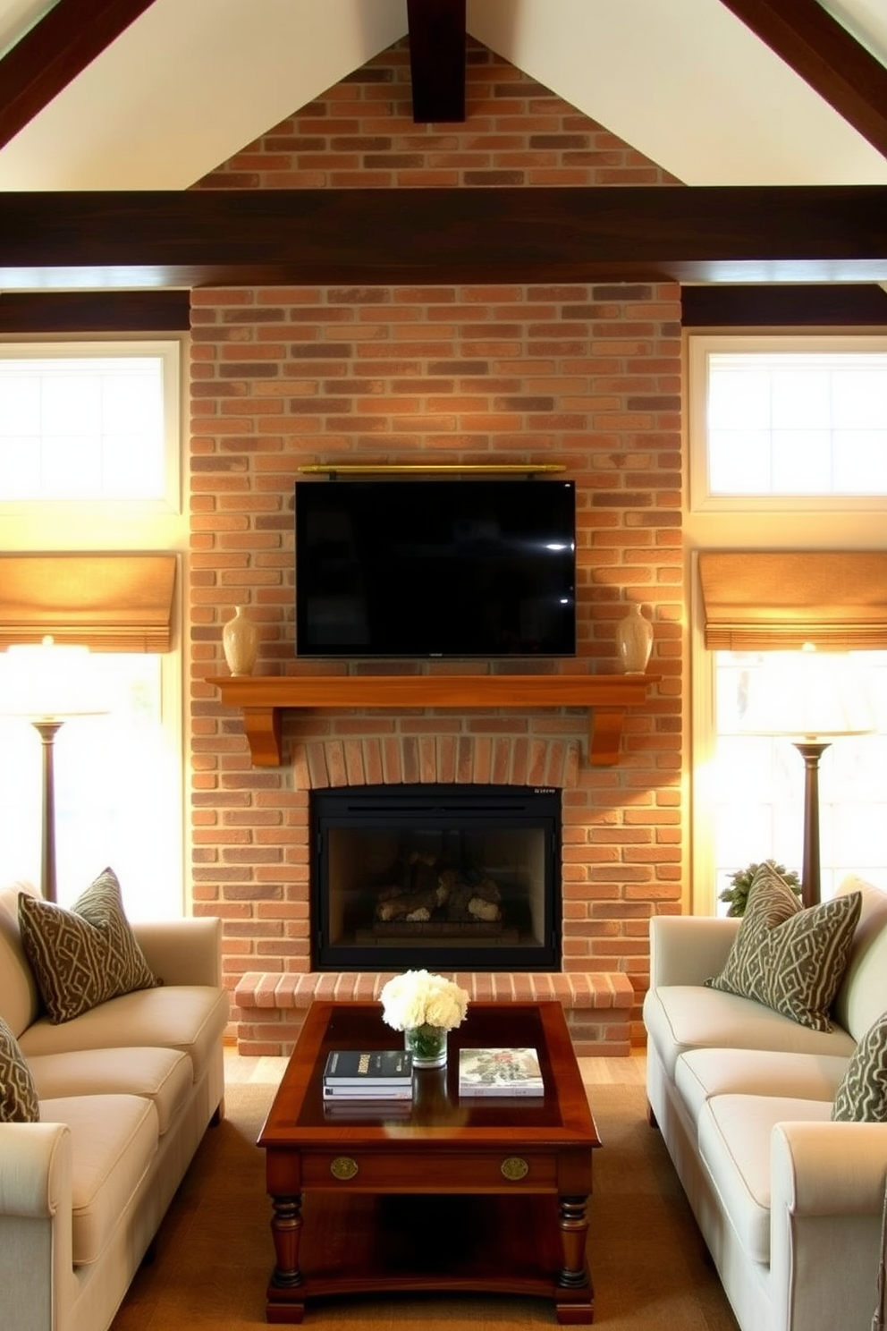 Living Room With Fireplace And Tv Design Ideas 9