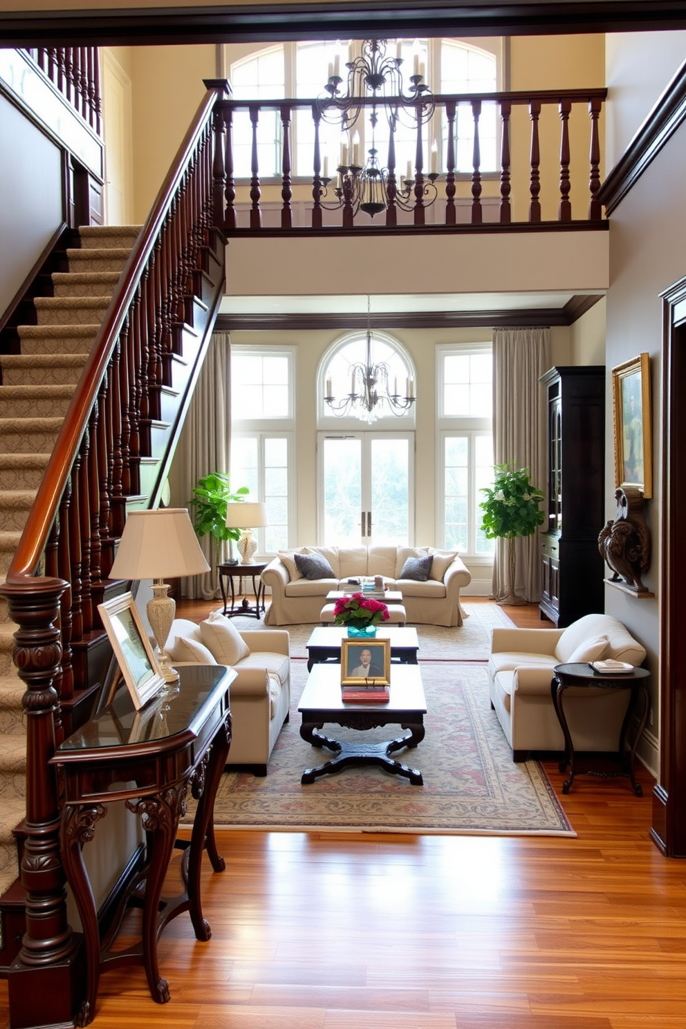 Living Room With Stairs Design Ideas 28