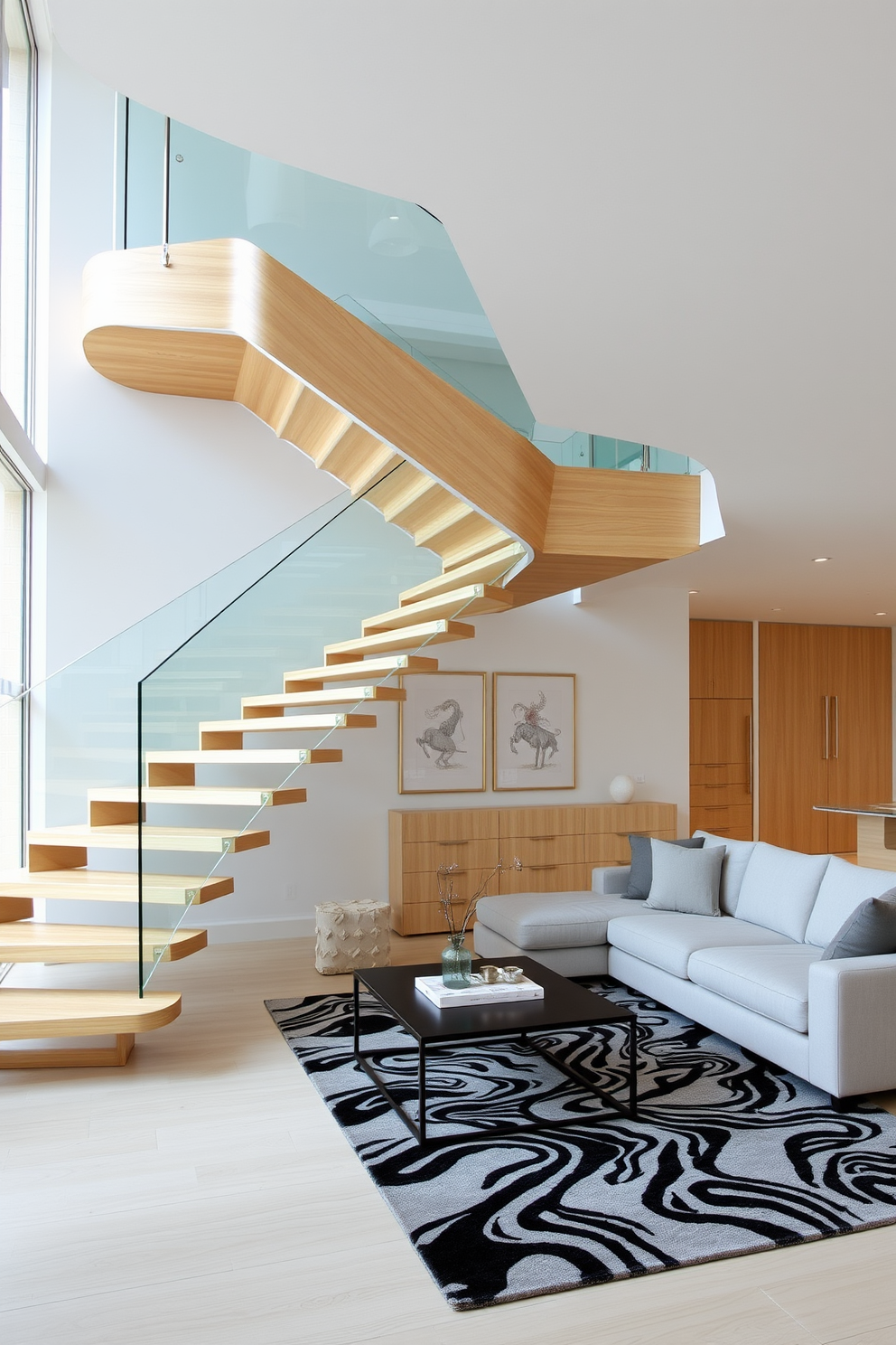 Living Room With Stairs Design Ideas 5