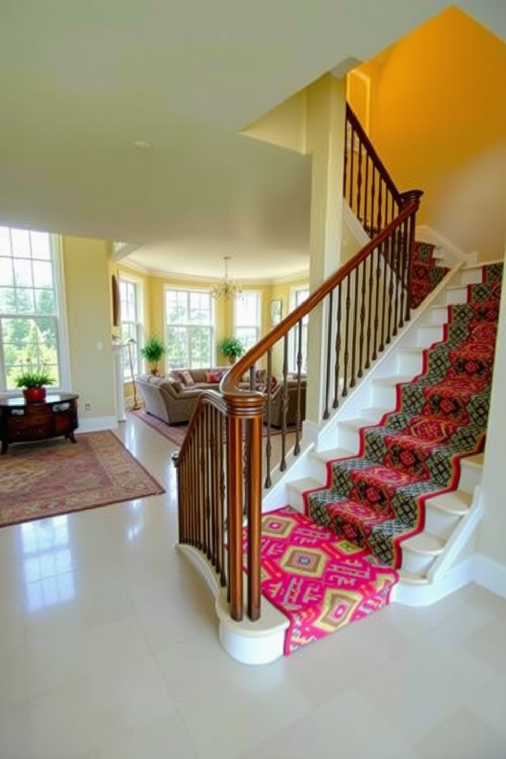 Living Room With Stairs Design Ideas 8