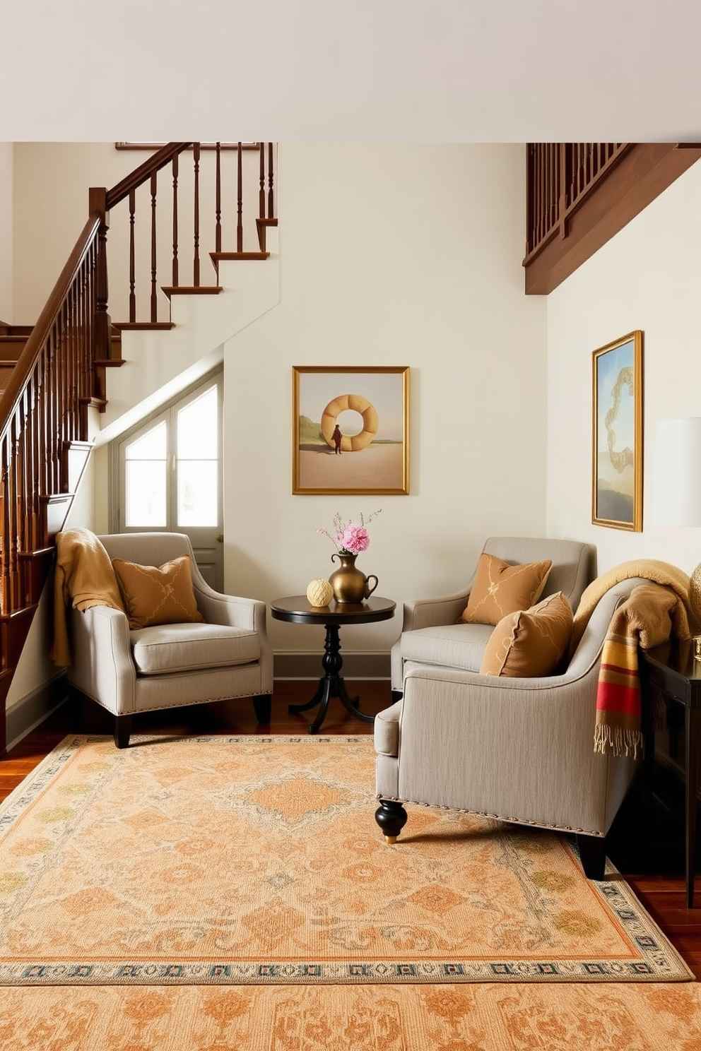 Living Room With Stairs Design Ideas 9