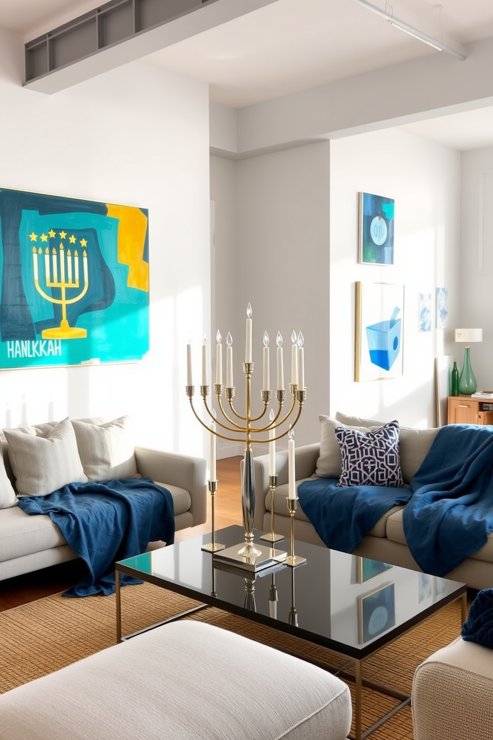 Loft Hanukkah Decorating Ideas 9