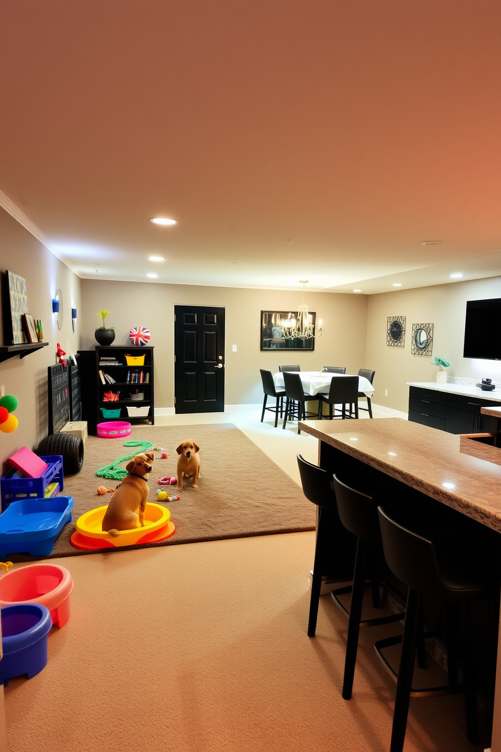 Long Basement Design Ideas 25