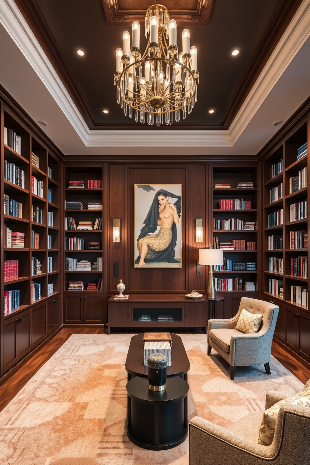 Luxury Home Library Design Ideas 14