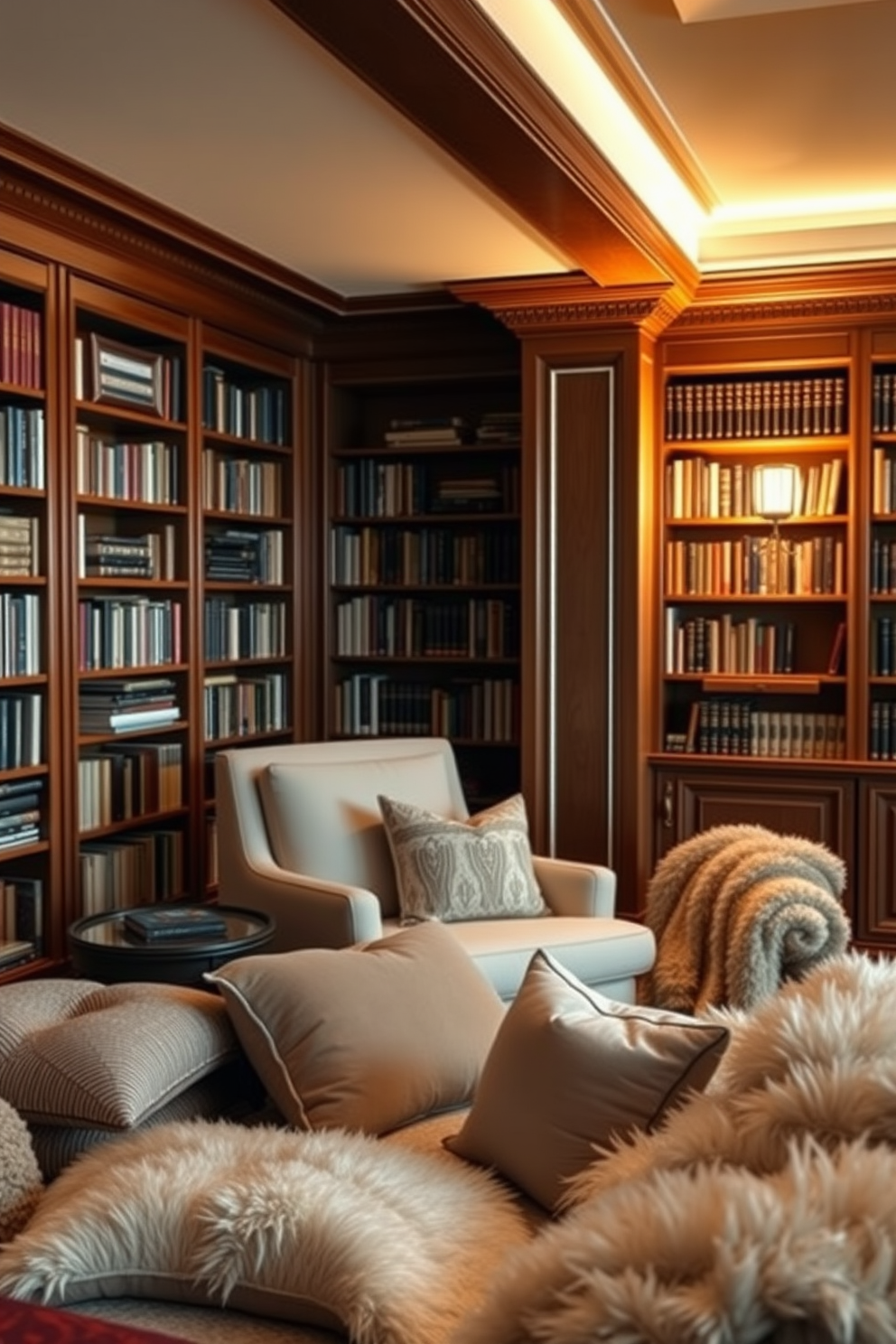 Luxury Home Library Design Ideas 24