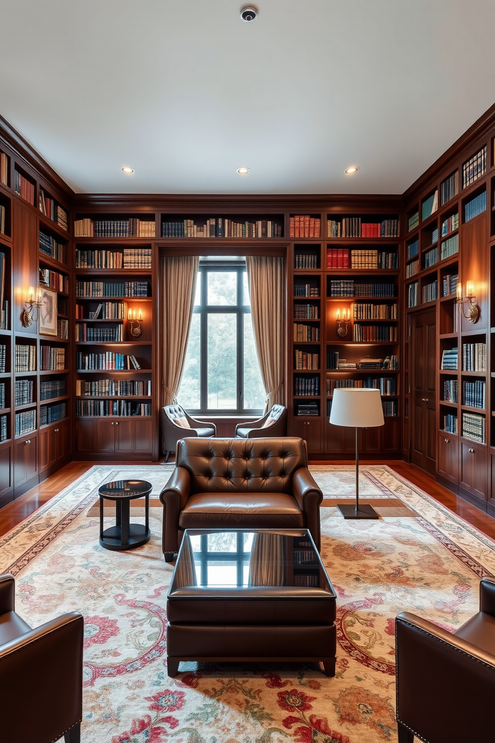 Luxury Home Library Design Ideas 28