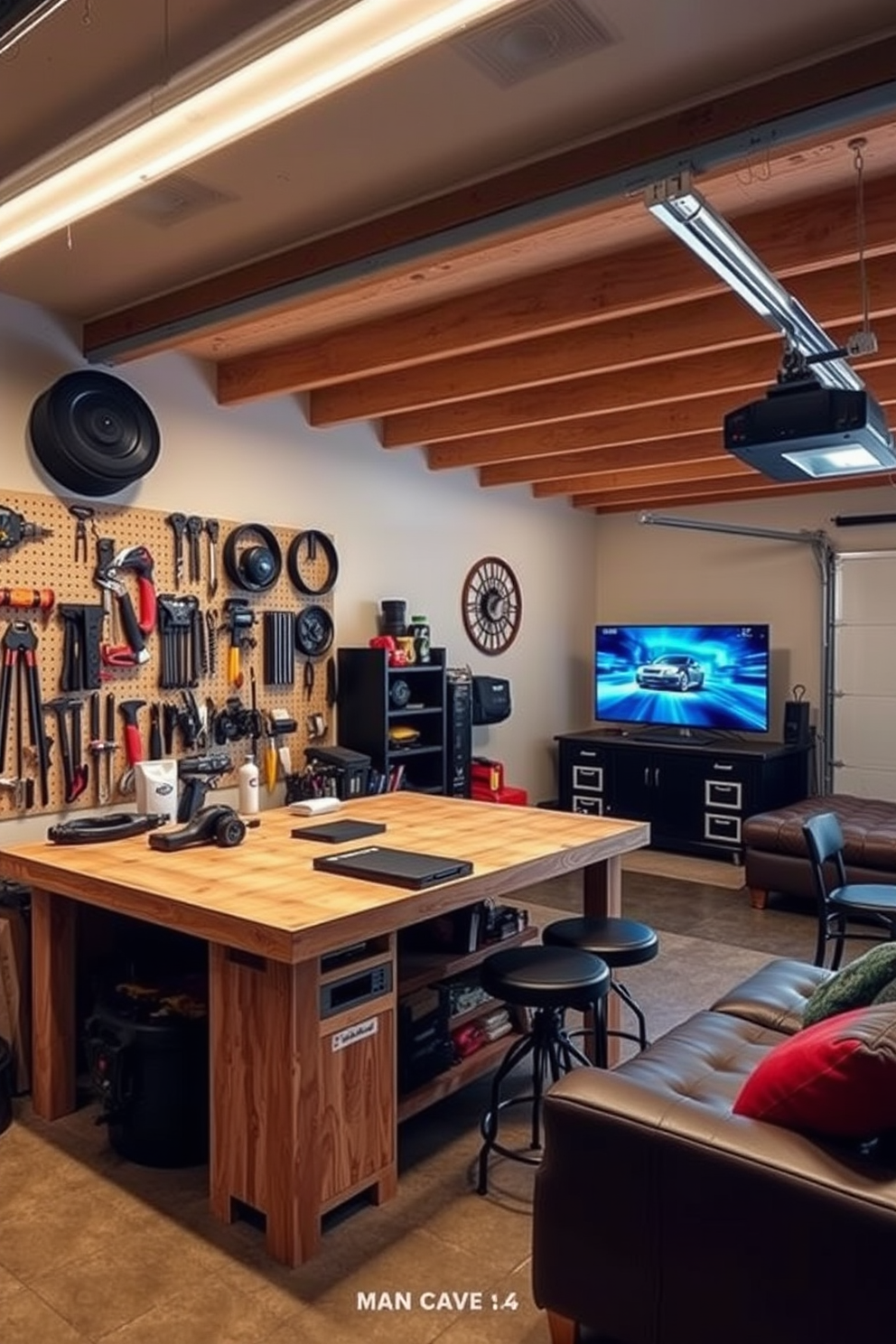 Man Cave Garage Design Ideas 17