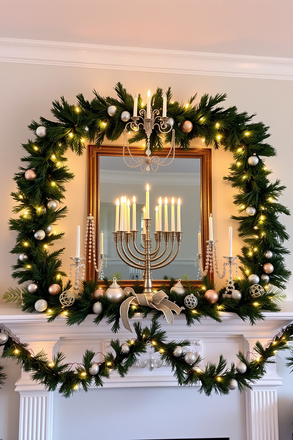 Mantel Hanukkah Decorating Ideas 1