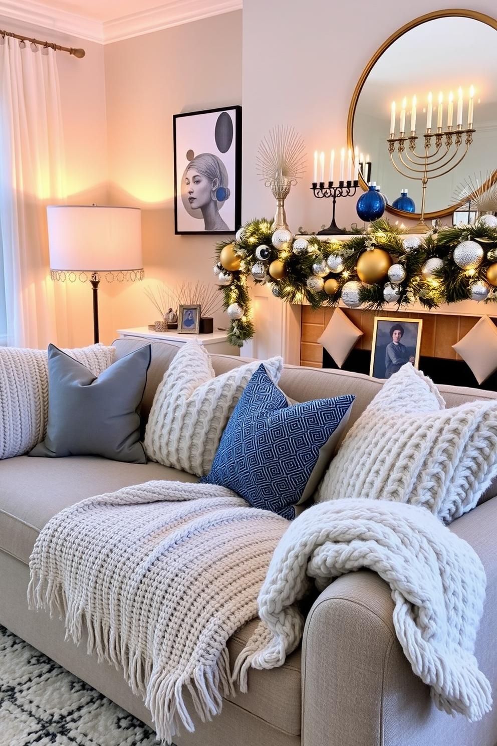 Mantel Hanukkah Decorating Ideas 10