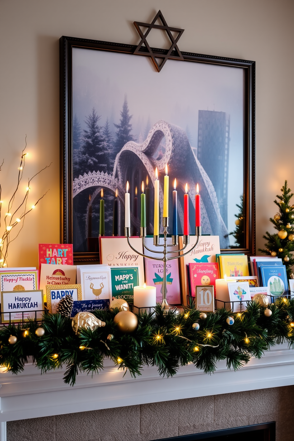 Mantel Hanukkah Decorating Ideas 11