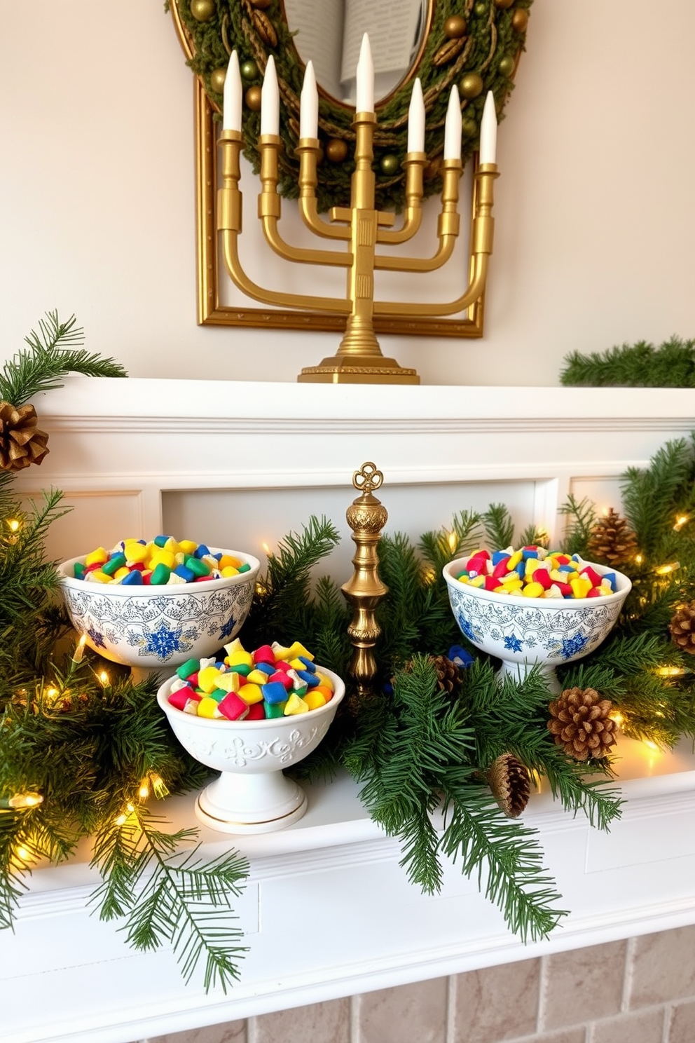 Mantel Hanukkah Decorating Ideas 14