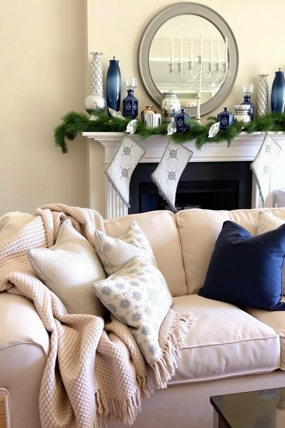 Mantel Hanukkah Decorating Ideas 25