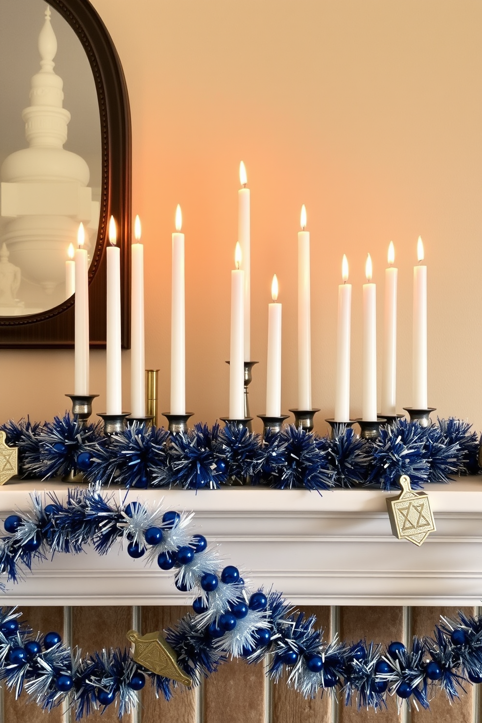 Mantel Hanukkah Decorating Ideas 5