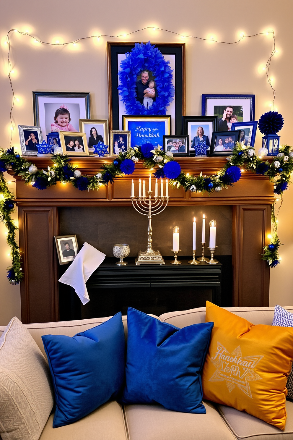 Mantel Hanukkah Decorating Ideas 6