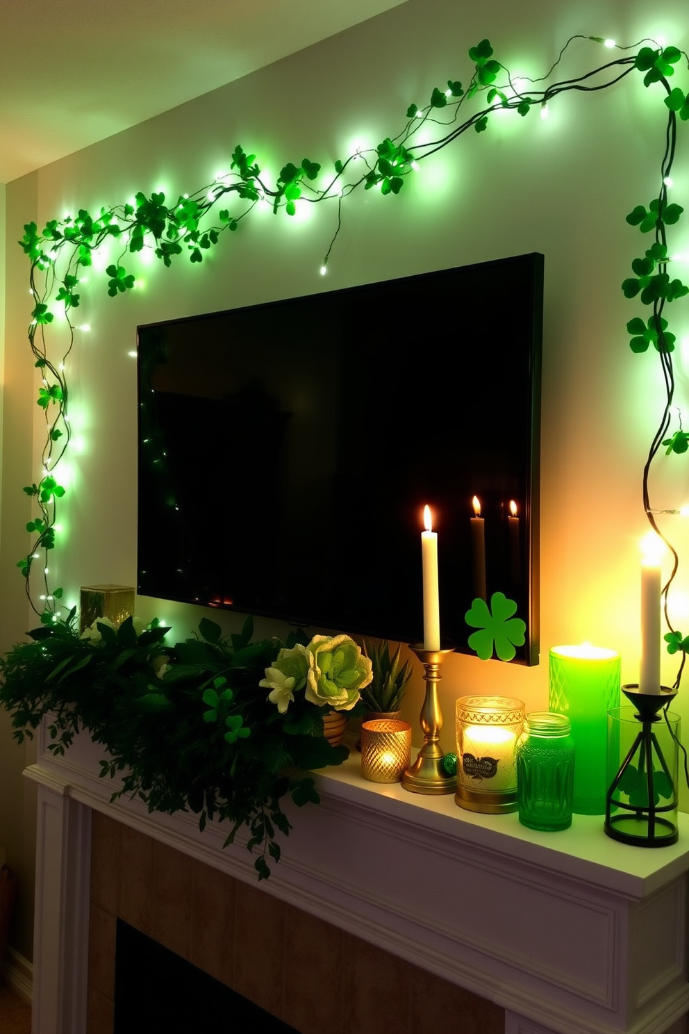 Mantel St Patricks Day Decorating Ideas 13