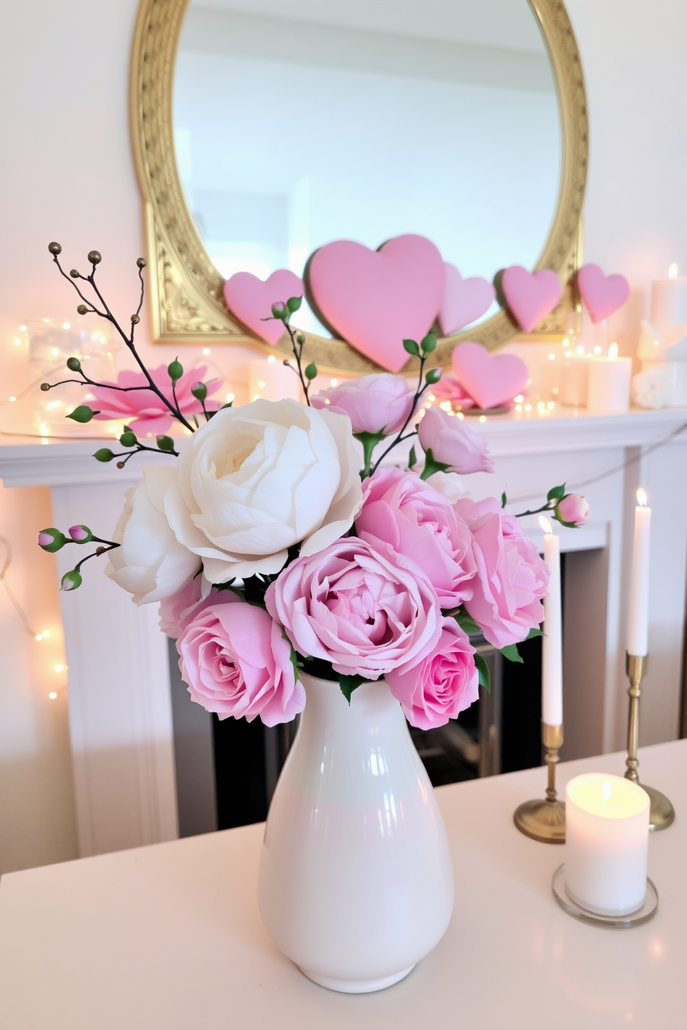 Mantel Valentines Day Decorating Ideas 1