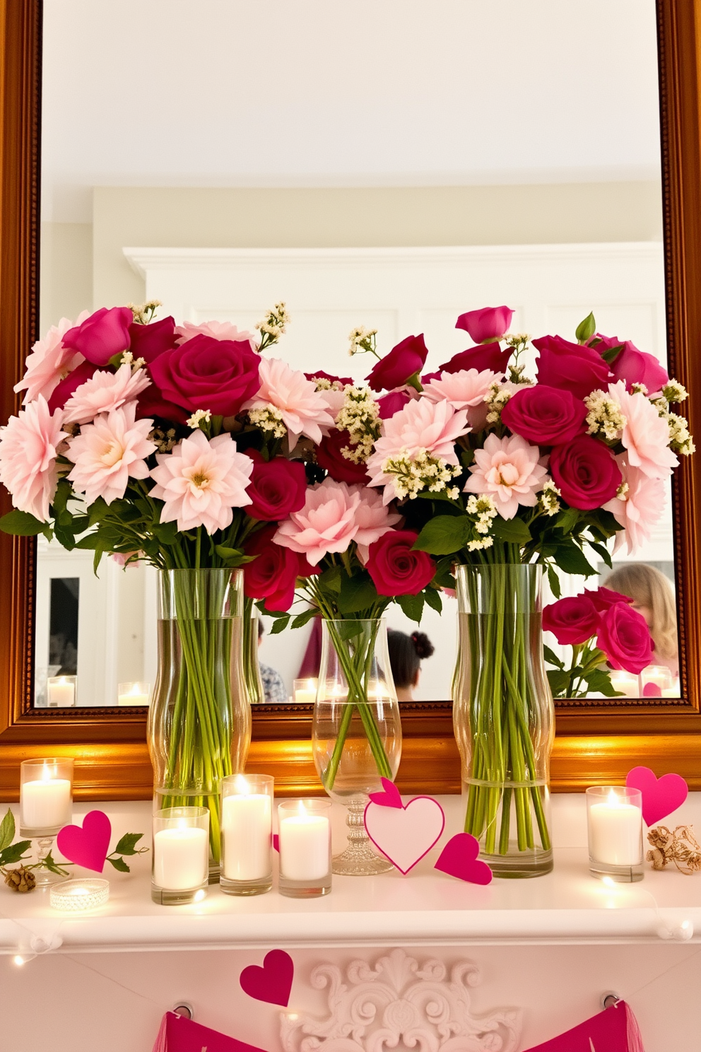 Mantel Valentines Day Decorating Ideas 11