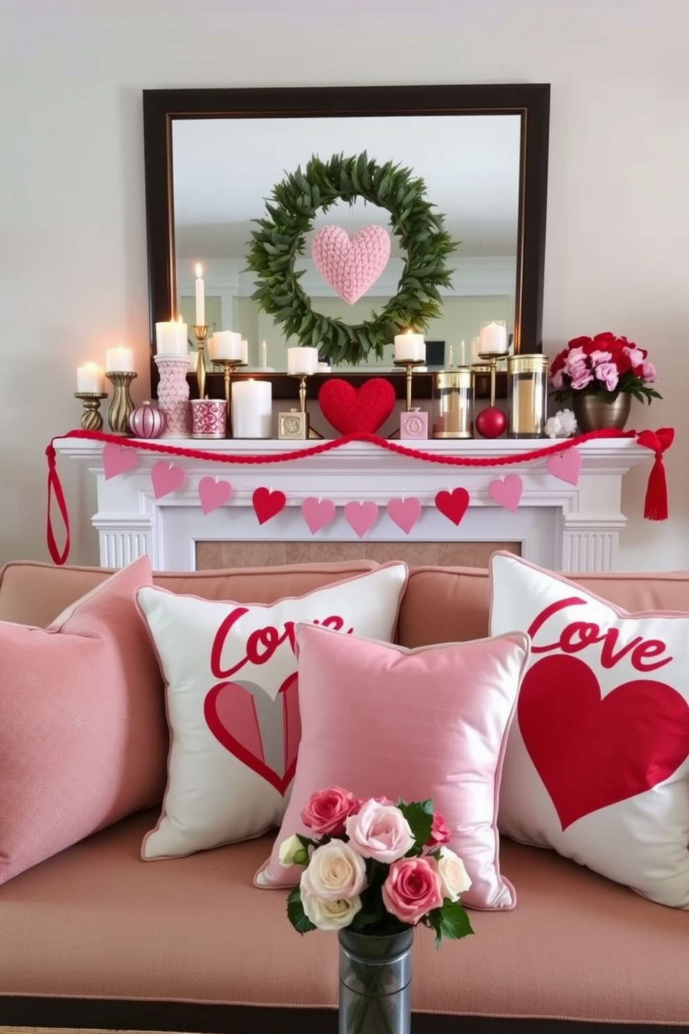 Mantel Valentines Day Decorating Ideas 21